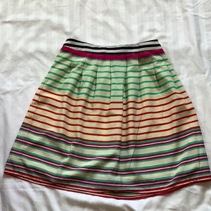 Flowy Striped Mini Skirt [MultiColored] - THML